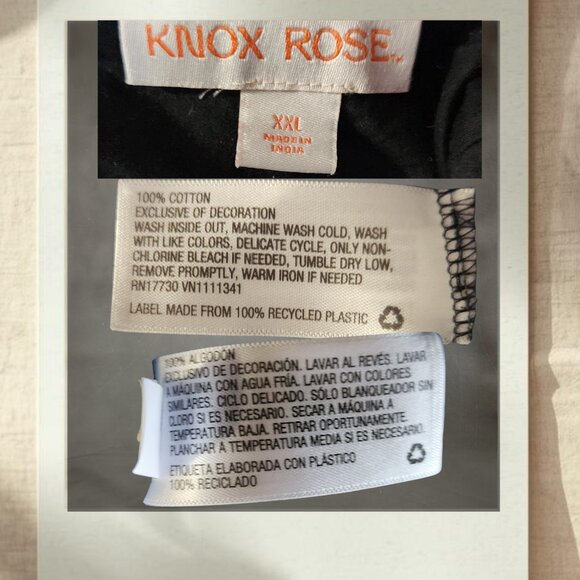 Knox Rose Black Embroidered Peasant Top | XXL - Picture 5 of 5